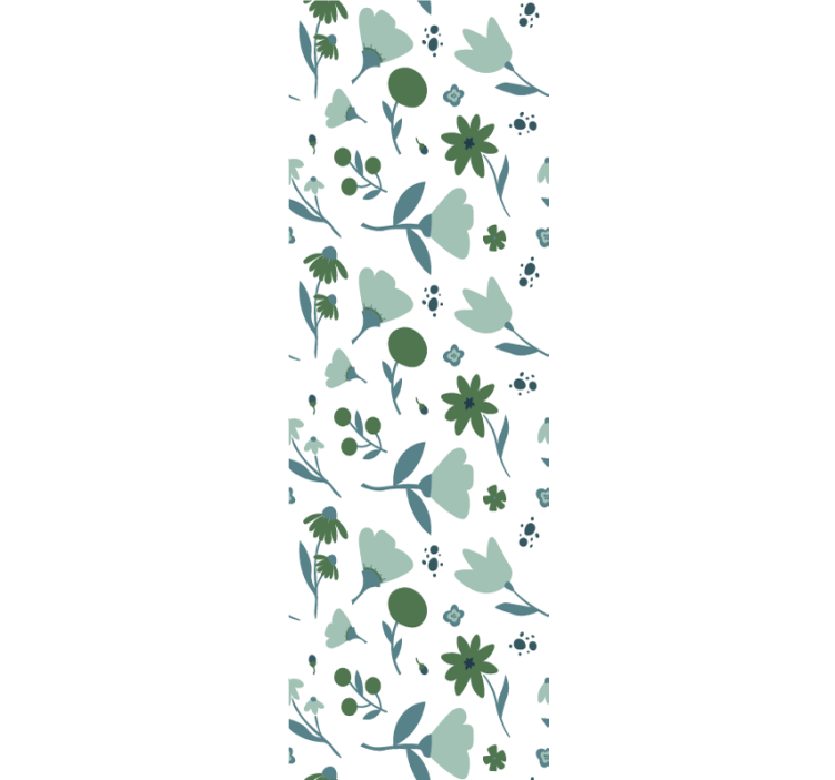 Botanical Bloom flowers wallpaper - TenStickers