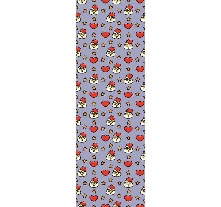 Cartoon Chicken Pattern animals wallpaper - TenStickers