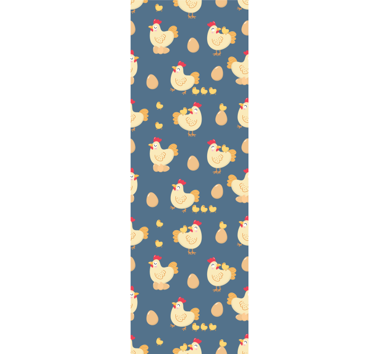 Chickens Pattern animals wallpaper - TenStickers