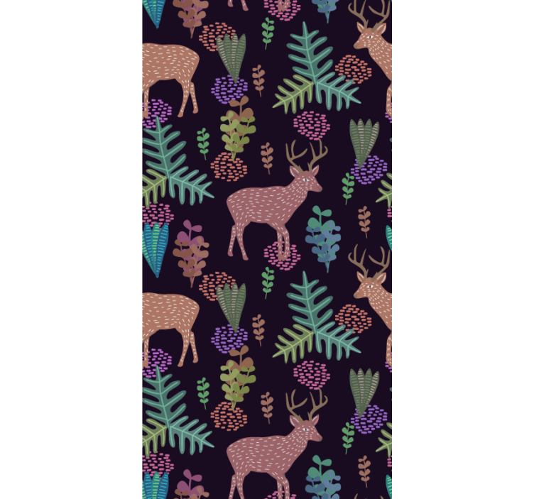 Enchanted Forest Scene animals wallpaper - TenStickers