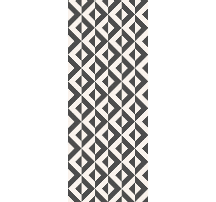 Nordic geometric mono Living Room Wallpaper - TenStickers