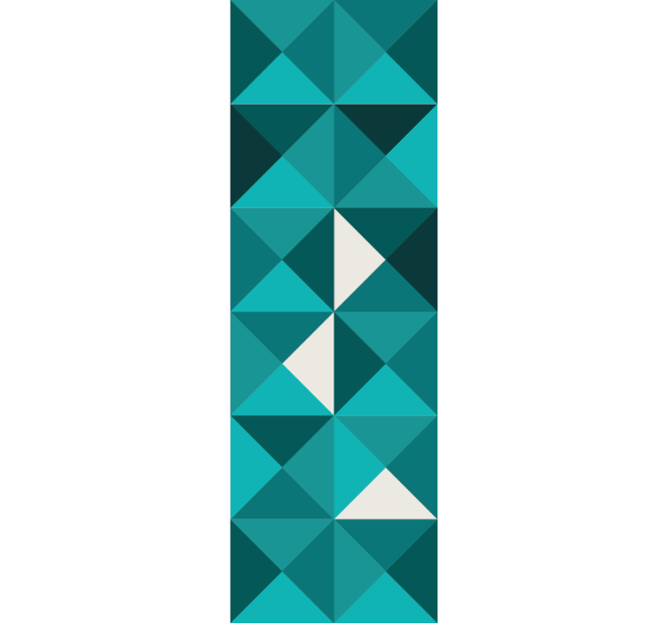 Blue triangular design wallpaper geometric - TenStickers