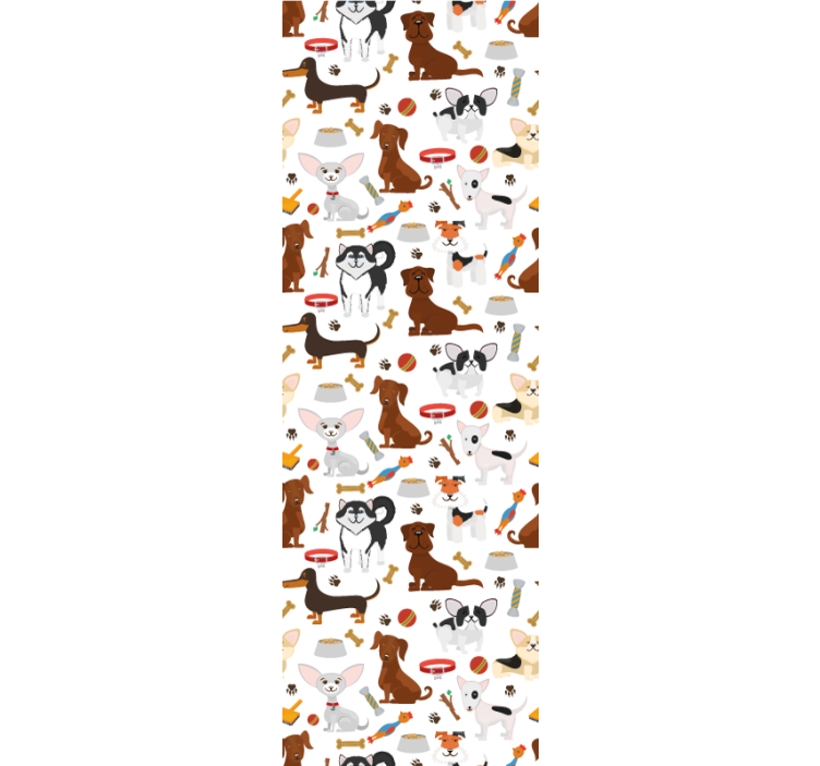 Canine Characters cute dog wallpaper - TenStickers