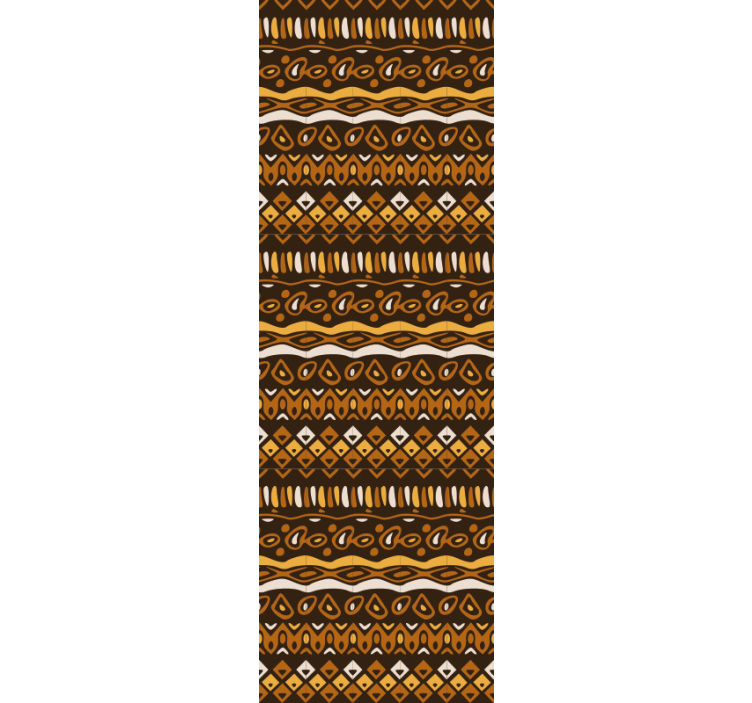 Ethnic brown pattern Modern Wallpaper - TenStickers