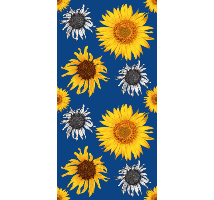 Sunflower Ensemble flowers wallpaper - TenStickers
