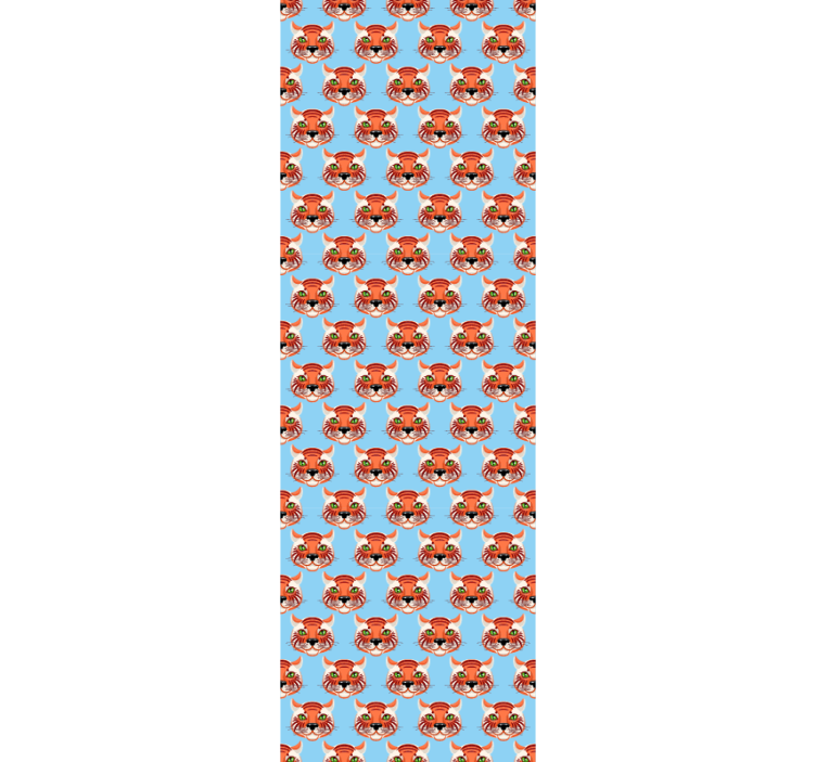 Cute tiger faces cats wallpaper - TenStickers