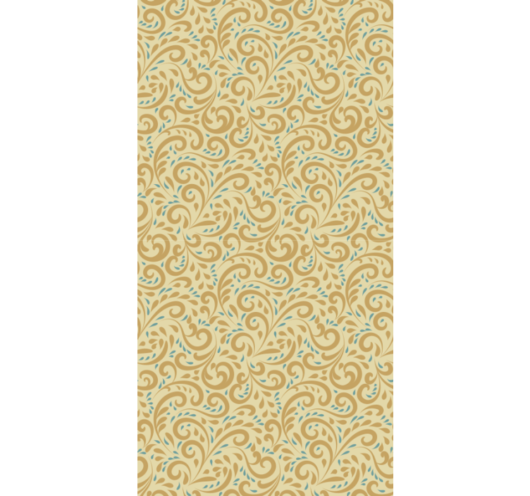 Ornamental Scrolls floral wallpaper - TenStickers