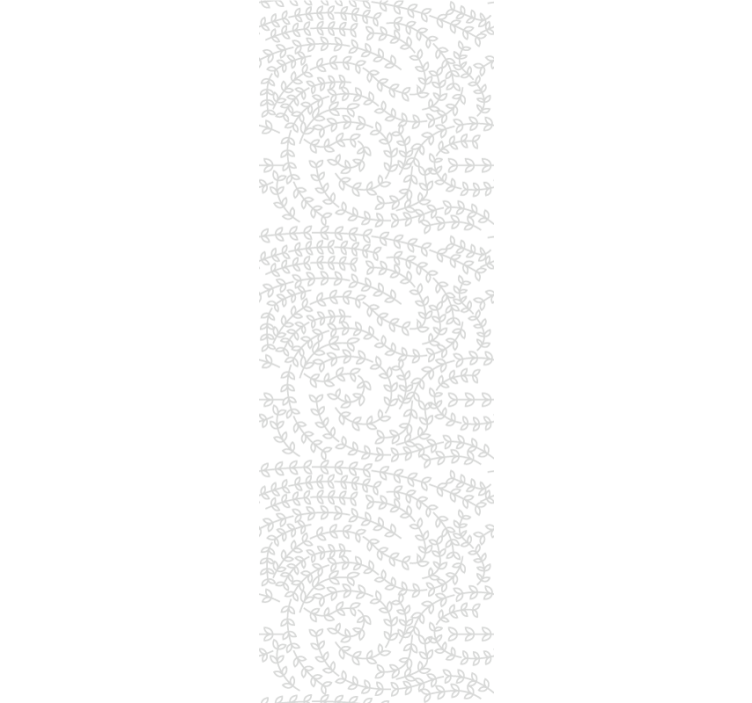 Grey leaves on white modern wallpaper - TenStickers