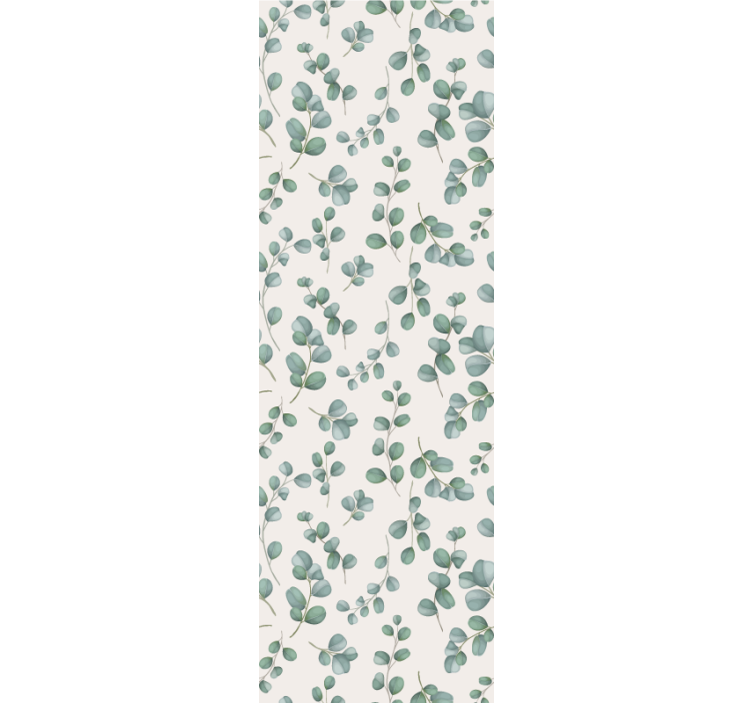 Watercolor leaves over beige Flower Wallpaper - TenStickers