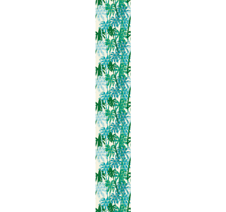 Tropical Geometric Patterns jungle themed wallpaper - TenStickers