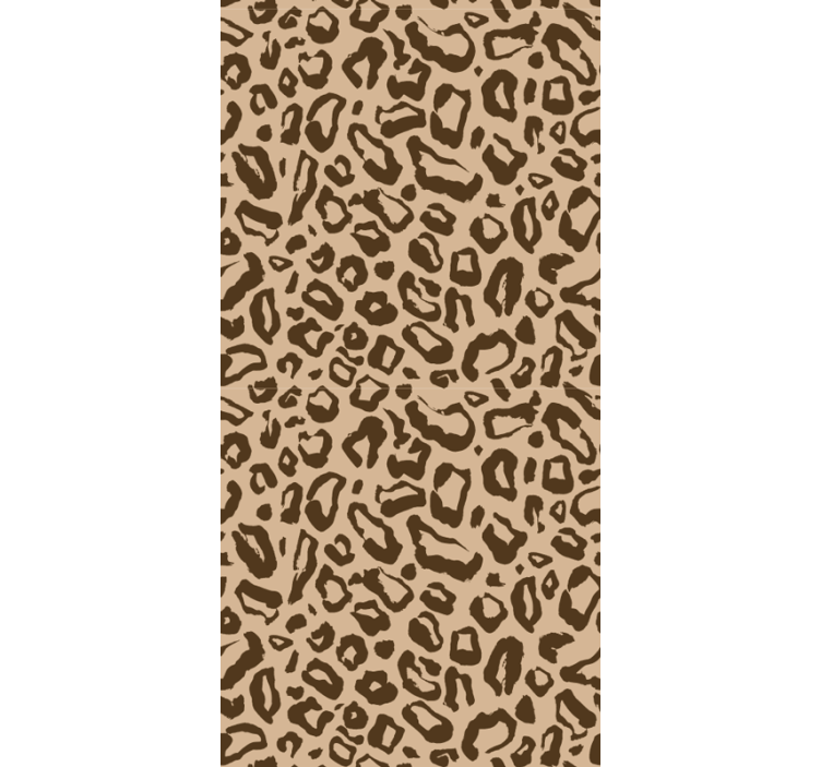 Beige feline pattern leopard print wallpaper - TenStickers