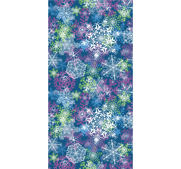 Snowflake Ensemble holiday christmas wallpaper - TenStickers