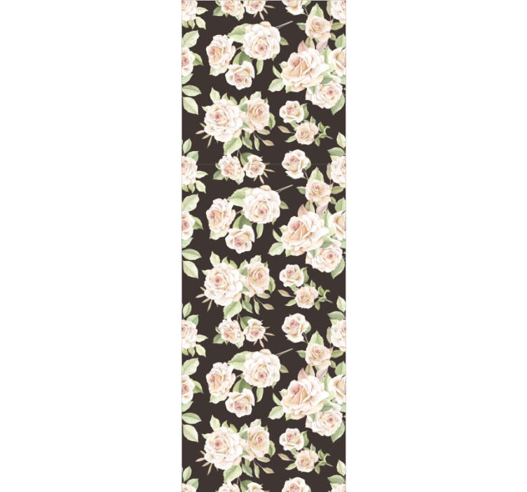 White Rose Black Background  flower wallpaper - TenStickers