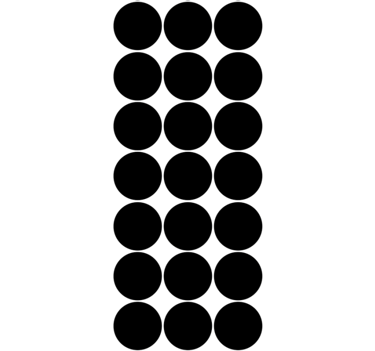 Chic black circular pattern polka dots wallpaper - TenStickers