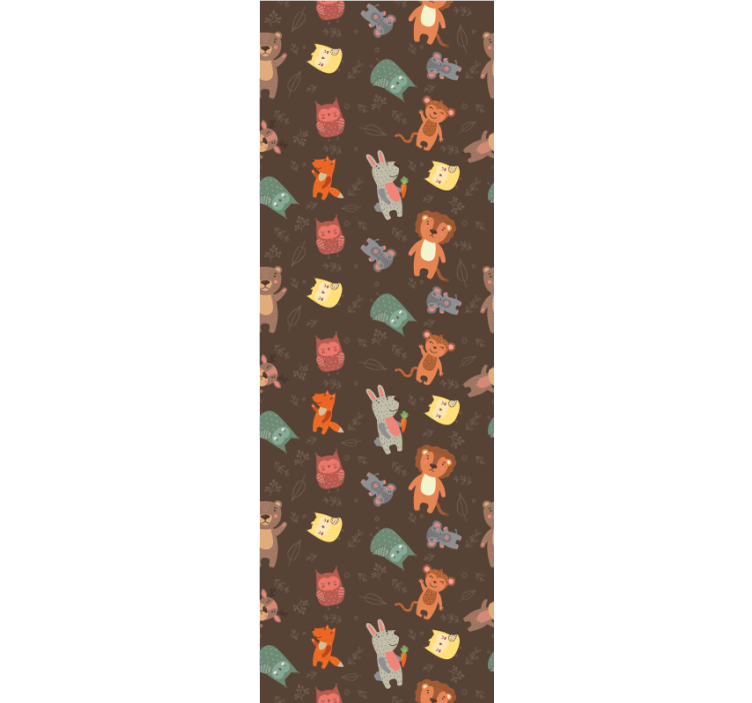 Animal Playtime Imagery nursery room wallpaper - TenStickers