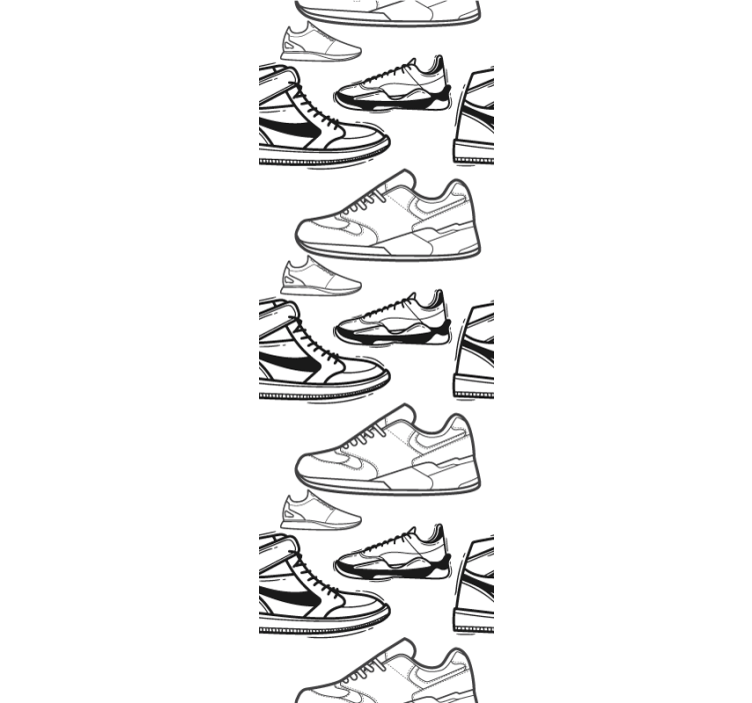 Sneaker Illustrations art wallpaper - TenStickers