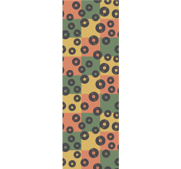 Wallpaper Record Pattern art wallpaper - TenStickers
