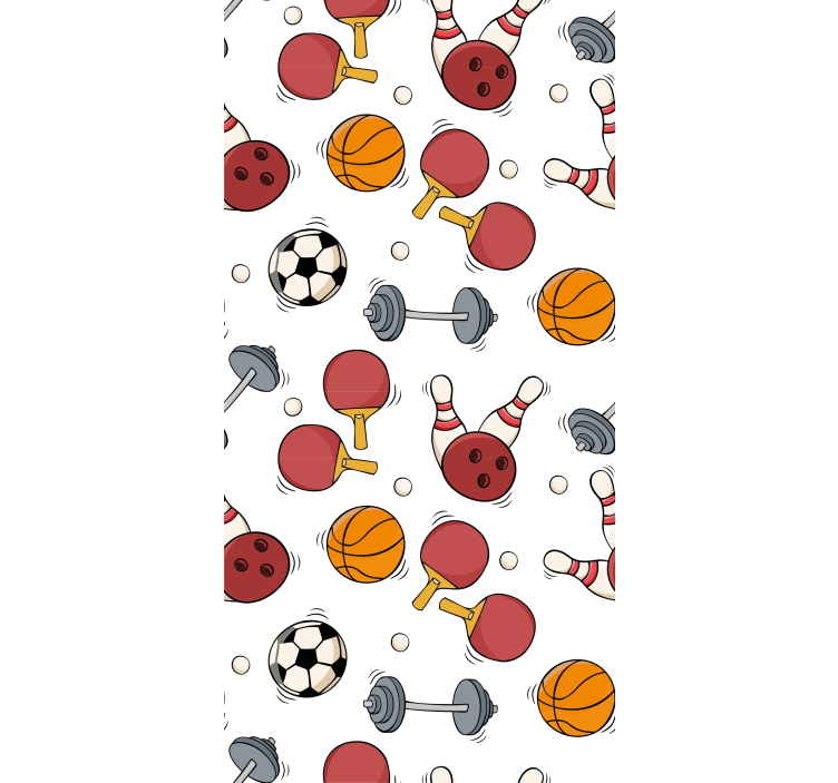 Sports Pattern contemporary wallpaper - TenStickers