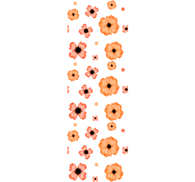 Poppies Pattern flowers wallpaper - TenStickers