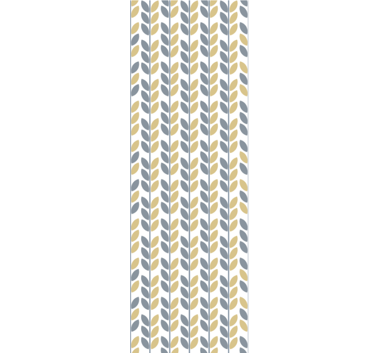 Vertical stylish pattern leaves wallpaper - TenStickers