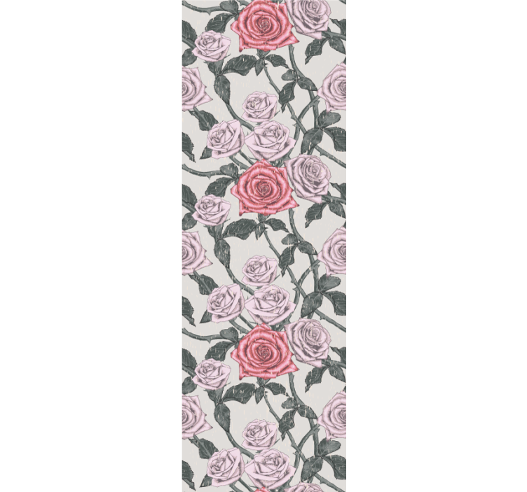 Provencal style rose tree wallpaper - TenStickers
