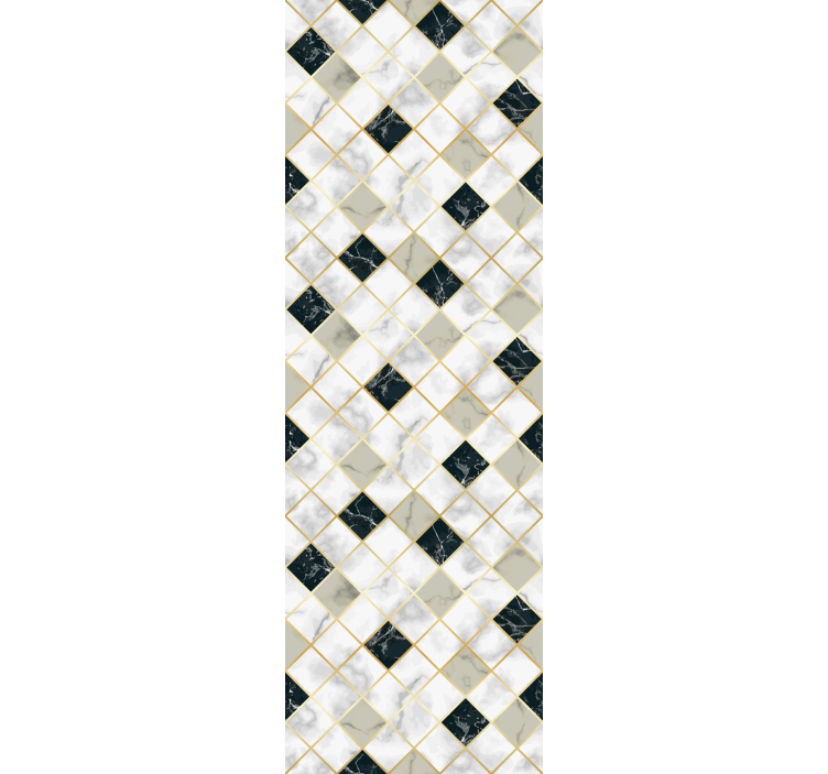 Elegant Diamond Pattern marble effect wallpaper - TenStickers