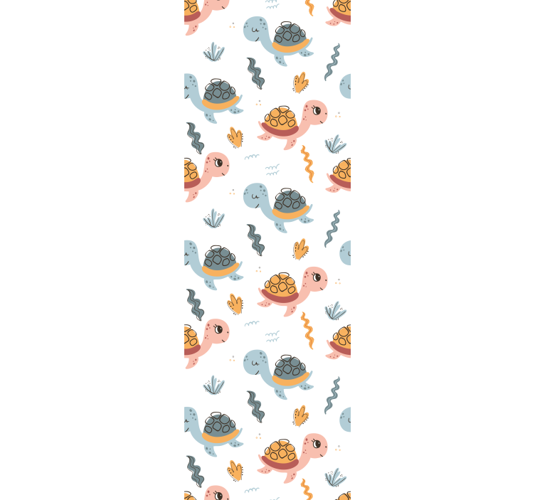 Baby turtles pattern animals wallpaper - TenStickers