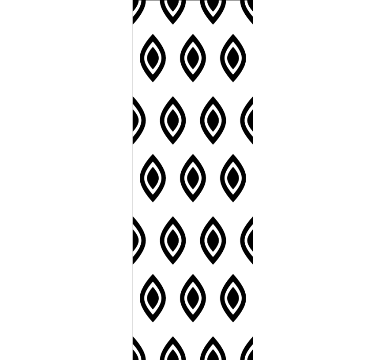 Geometric pattern black and white Wallpaper - TenStickers