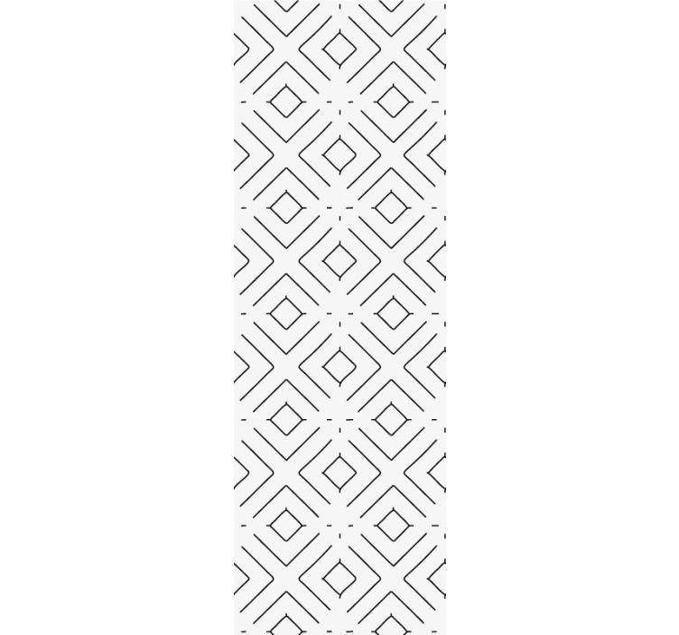 Geometric diamond style entrance wallpaper - TenStickers
