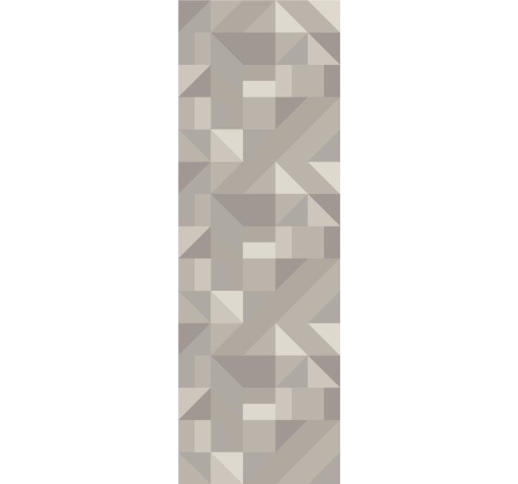 Grey minimalistic geo pattern tile wallpaper - TenStickers