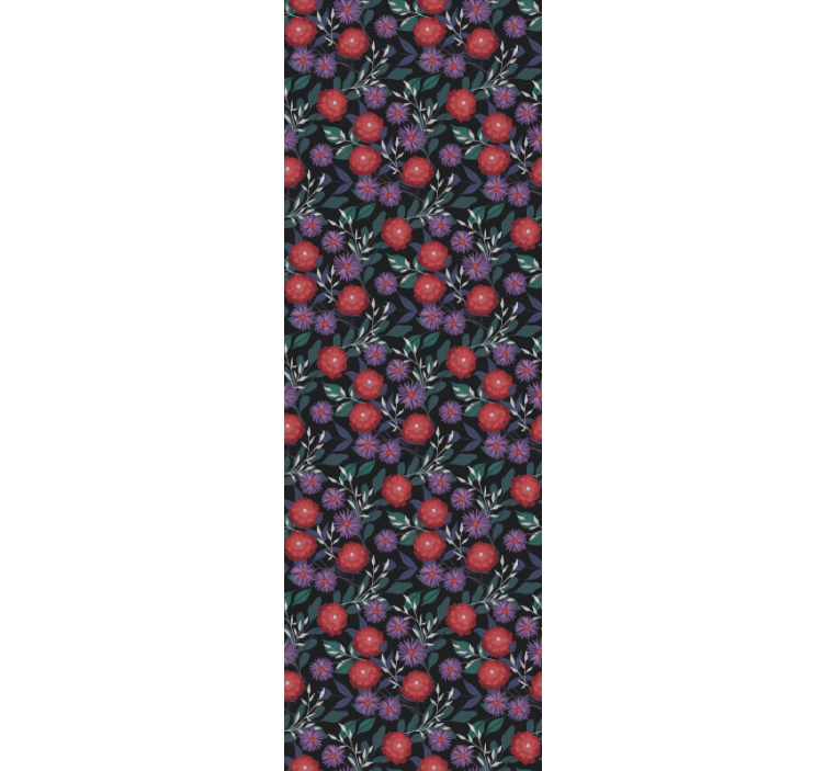 Berry burst motif flowers wallpaper - TenStickers