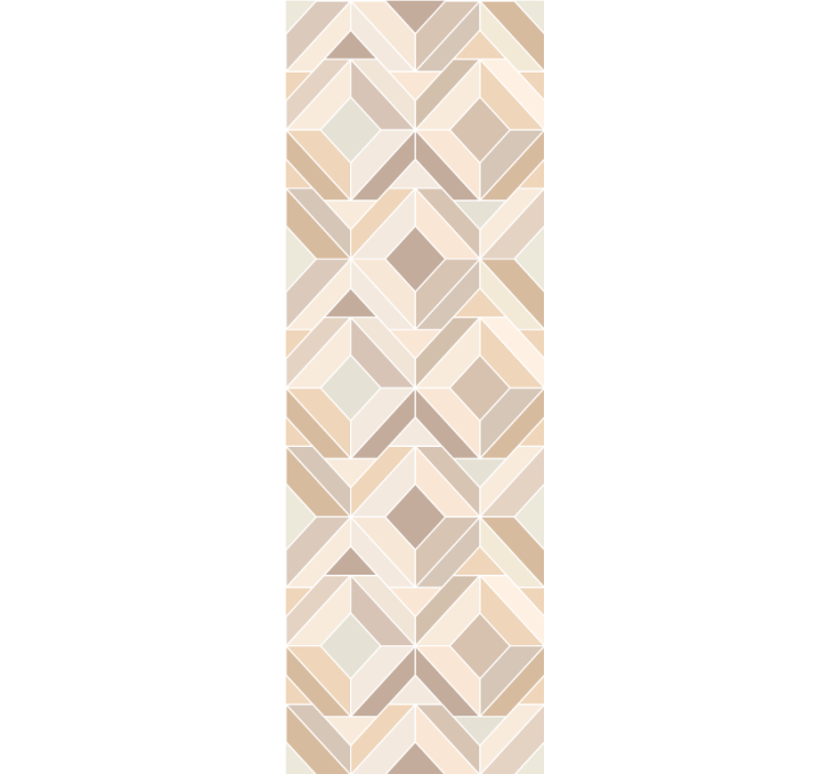 Beige layered shapes geometric wallpaper - TenStickers