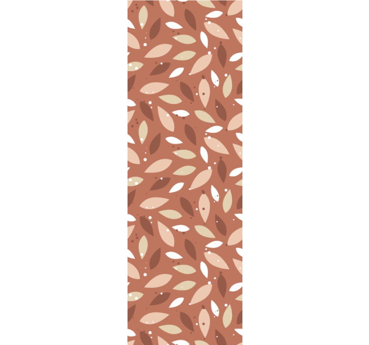 Brown natural pattern leaves wallpaper - TenStickers