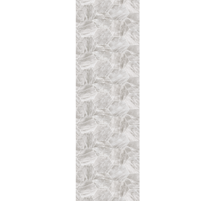 Hexagonal Tile Pattern marble effect wallpaper - TenStickers