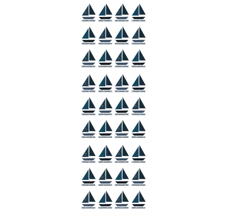 Sailboat Pattern custom wallpaper - TenStickers