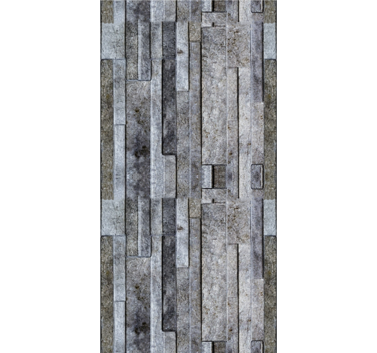 Elegant grey motif stone effect wallpaper - TenStickers