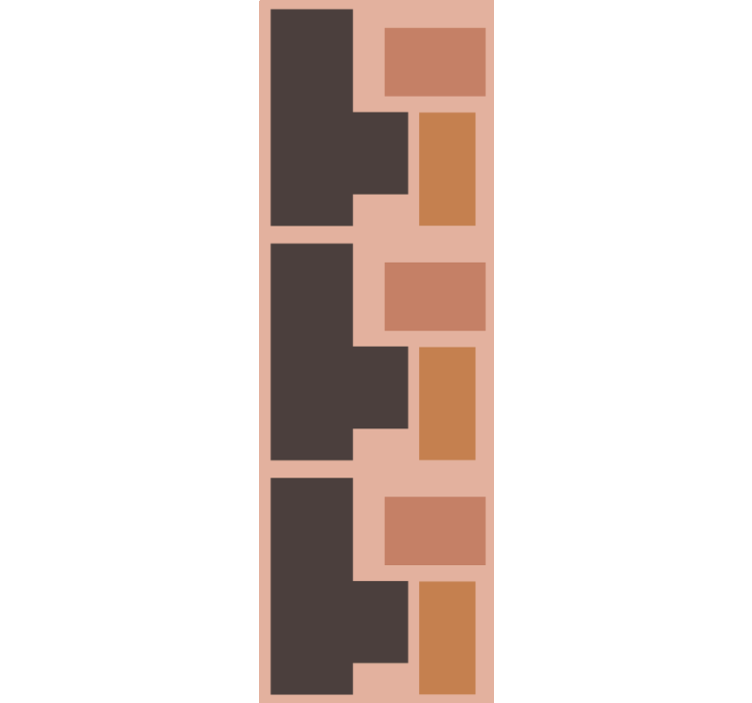Wallpaper geometric block pattern - TenStickers
