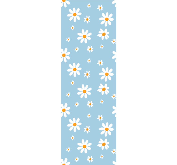Pattern-Decor little & big daisies wallpaper - TenStickers