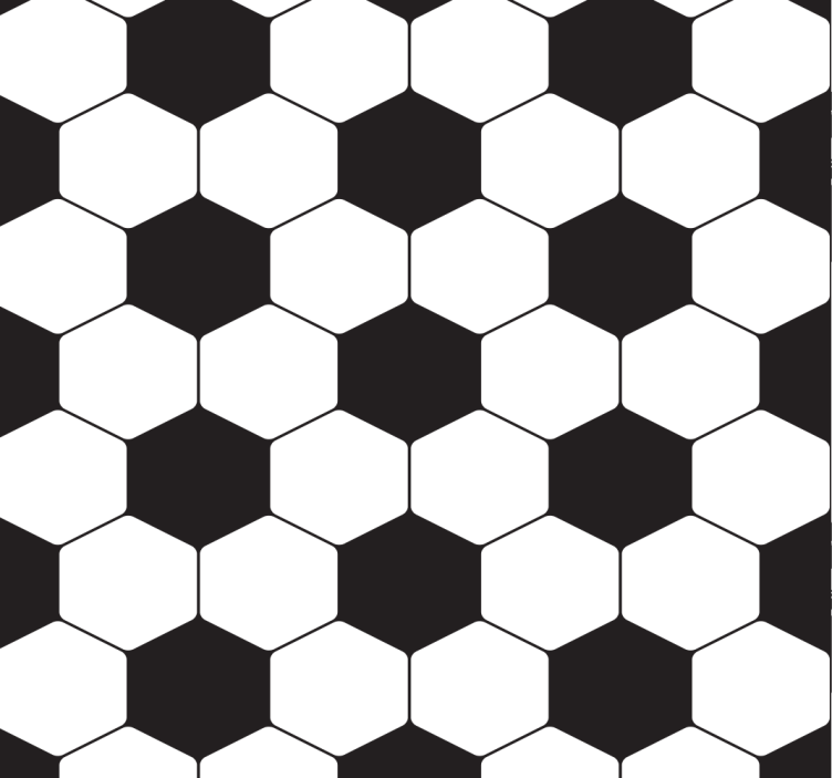 Hexagonal football pattern wallpaper teenage bedroom - TenStickers