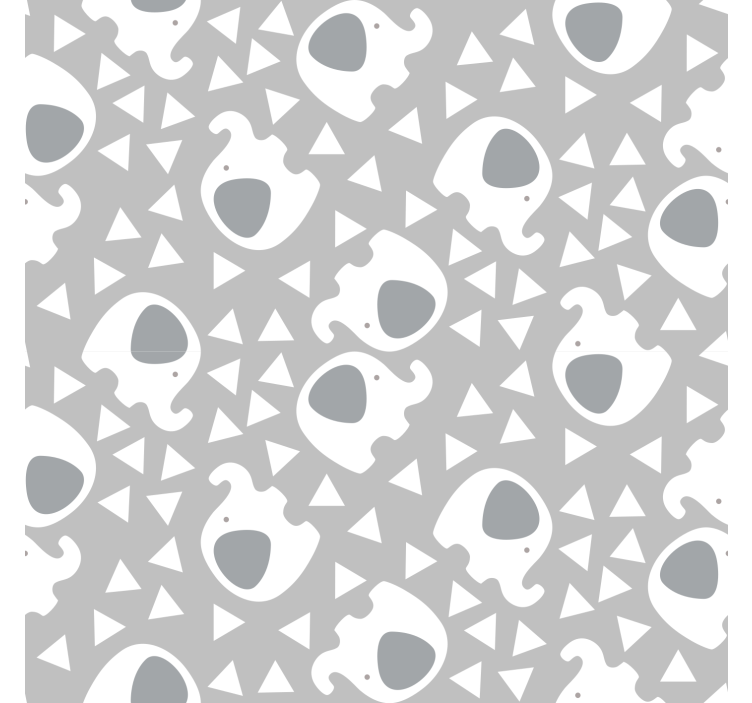 elephant with triangles Nursery wallpaper - TenStickers