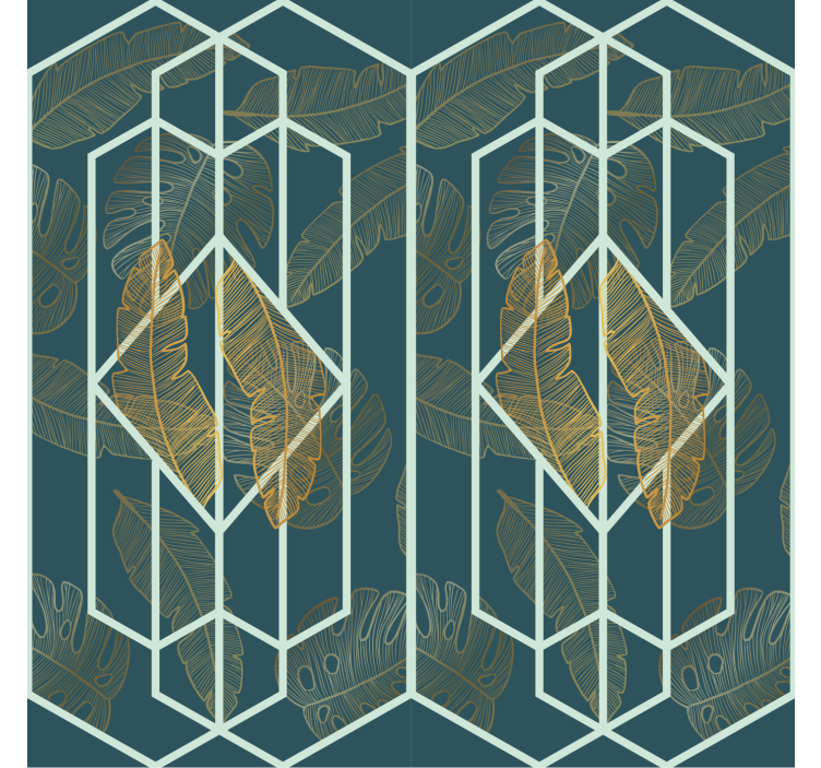 Tropical design geometric wallpaper - TenStickers
