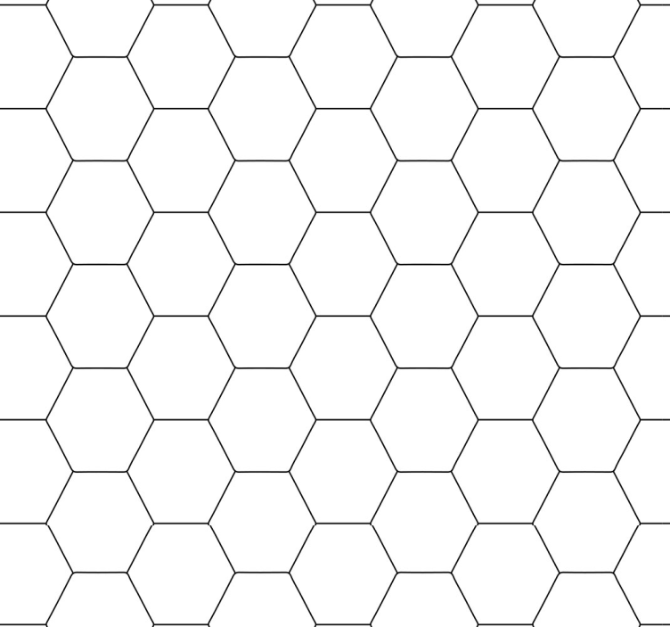 Honeycomb Pattern wallpaper geometric - TenStickers