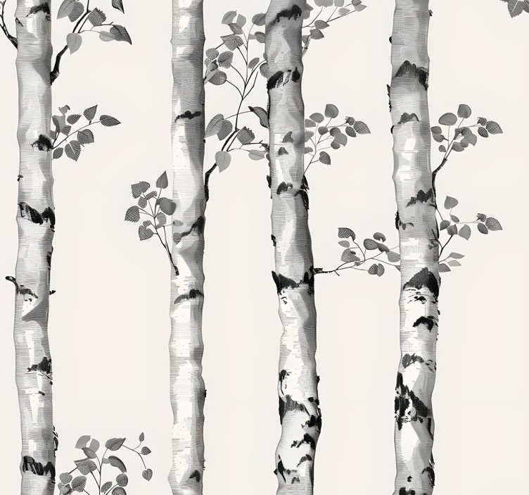 Winter large trees entrance wallpaper - TenStickers