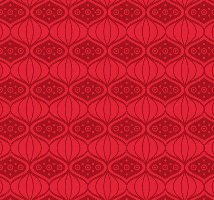 Ornate Tile Essence red wallpaper - TenStickers