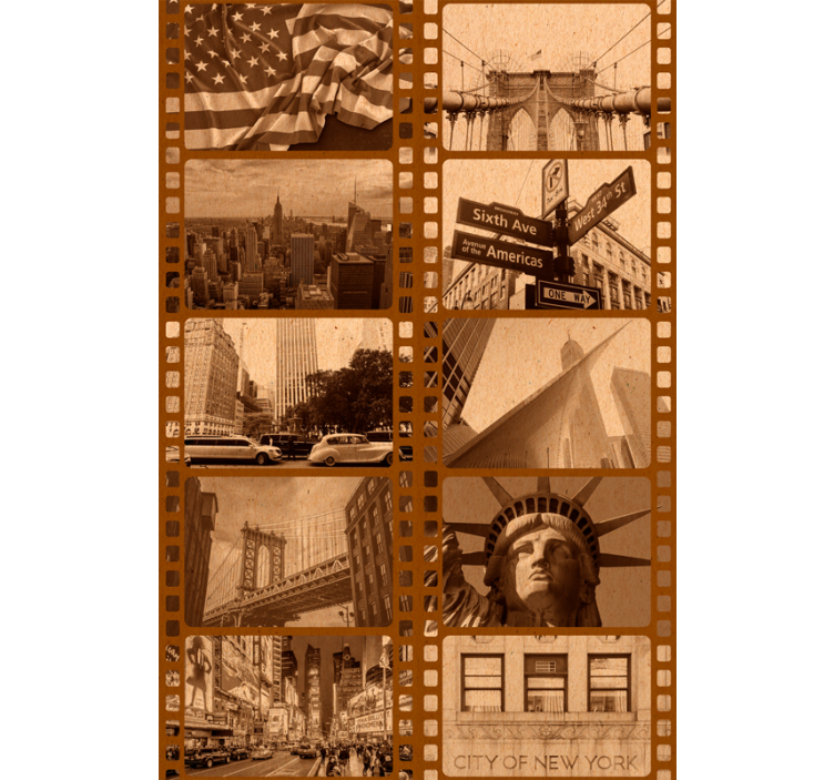 Ancient film pictures wallpaper new york - TenStickers
