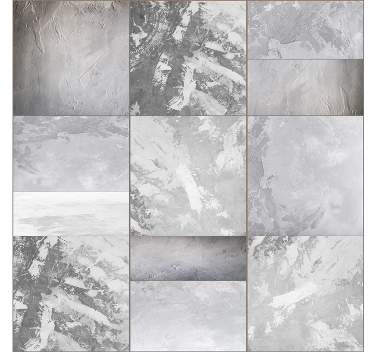 Elegant Gray Tiles marble effect wallpaper - TenStickers