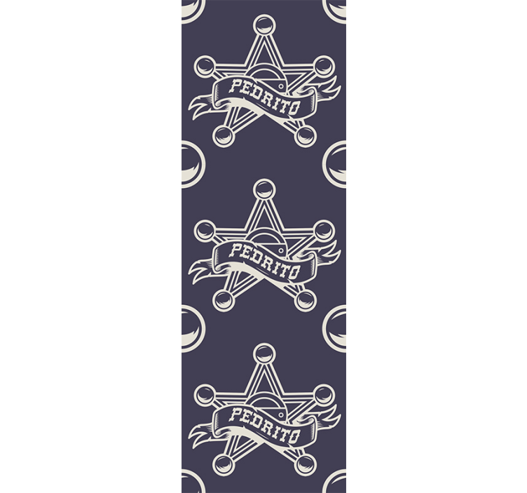 Star Badge Design retro wallpaper - TenStickers