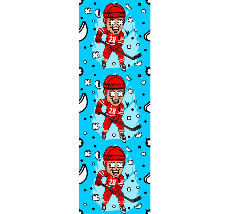 Cartoon hockey characters custom wallpaper - TenStickers