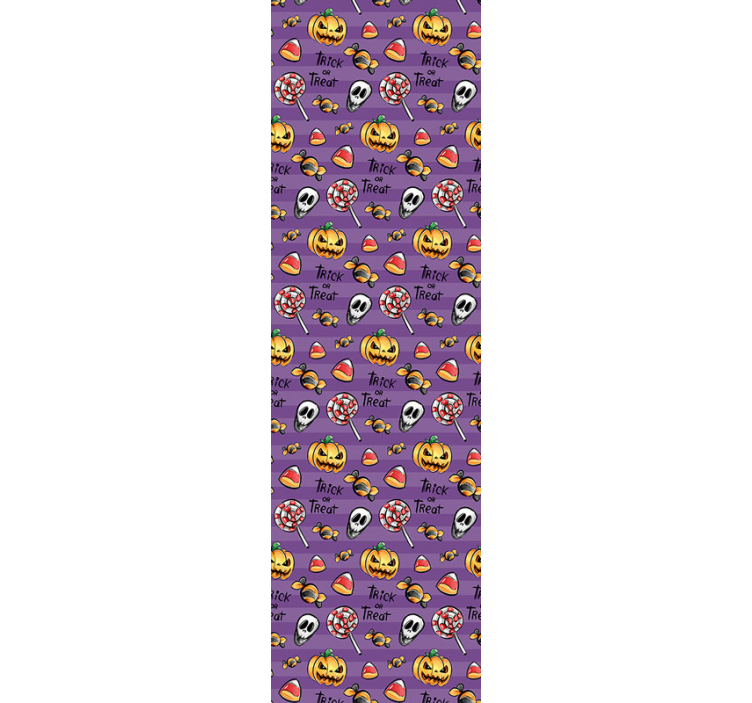 Trick or treat with pumpkins Orange Wallpaper - TenStickers