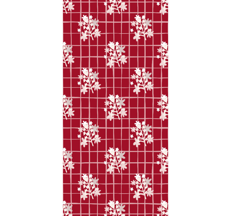 Flower Mosaic Pattern floral wallpaper - TenStickers